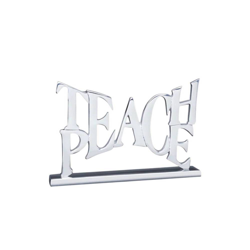 NEW INSPIRED GENERATIONS teach peace decorative sign in silver
